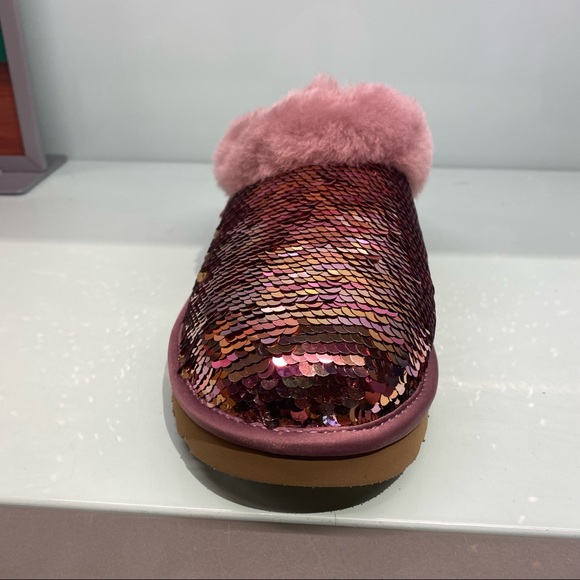 UGG | Cluggette Sequins PINK Slippers New In Box GIFT - Picture 13 of 14